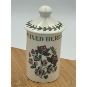 Portmeirion Botanic Garden Mixed Herb Spice Jar Canister w Lid Butterfly Floral